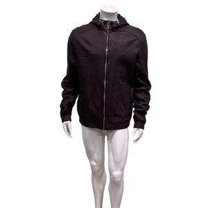 Bally Mens Lamb Leather Burgundy Reversible Jacket